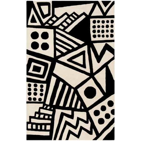Safavieh Fifth Avenue Hand Tufted Rectangle Rug, Ivory and Black - 5 x 8 ft. FTV124A-5